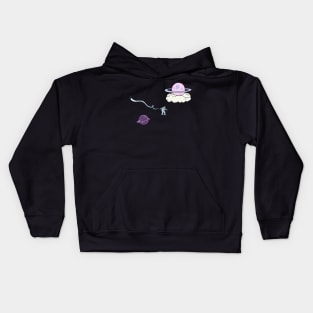 Astronaut floating in space Kids Hoodie